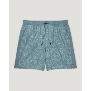 Free Fly Apparel Mens Palmera Trunk 16 Tidal Flow Print tormy Sea / S