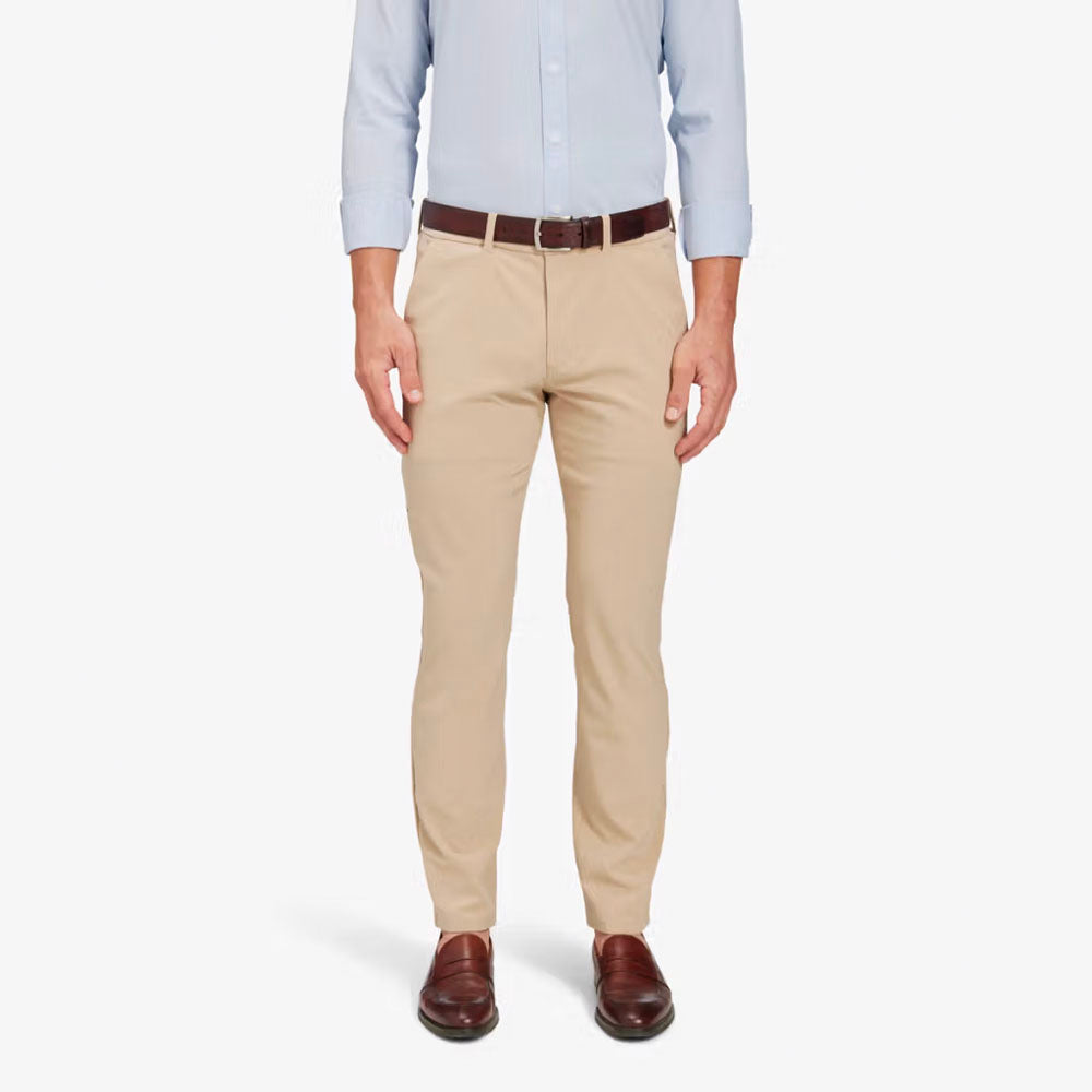 Mizzen+Main Men's Helmsman Chino Pant 30" Khaki Solid
