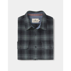 The Normal Brand Men's Mountain Overshirt Eucalyptus Plaid