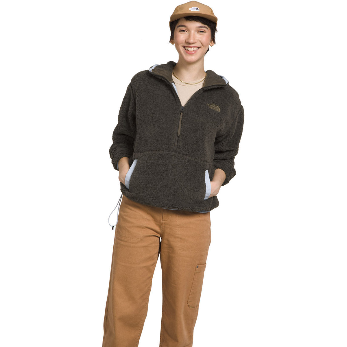 The North Face Women's Campshire Fleece Hoodie New Taupe Green/Dusty Periwinkle