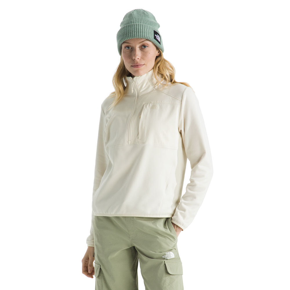 The North Face Womens TNF Performance Fleece 1/4 Zip White Dune