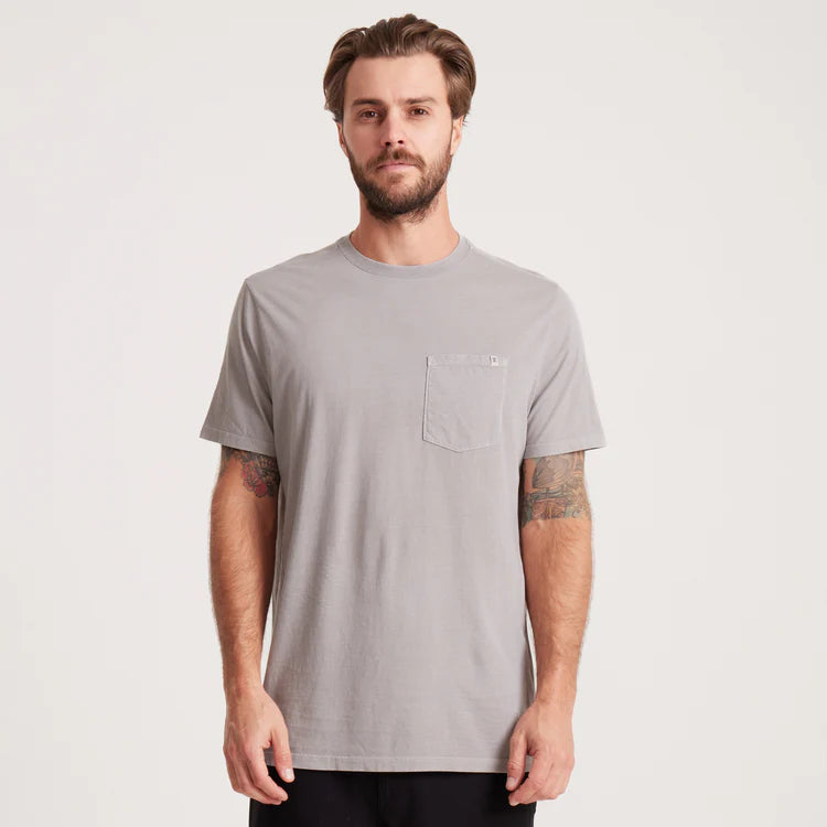 Roark Mens Made to Fade Short Sleeve Tee Washed Grey