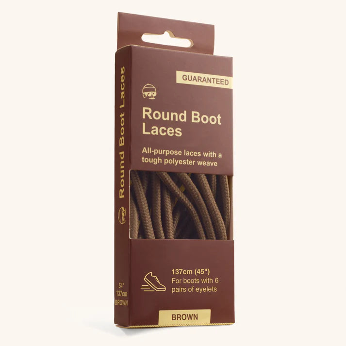 Adventure Andy Round Boot Laces Brown