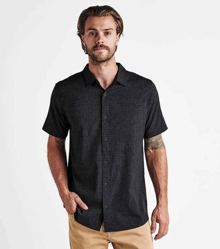 Roark Mens Bless Up Breathable Stretch Shirt Black