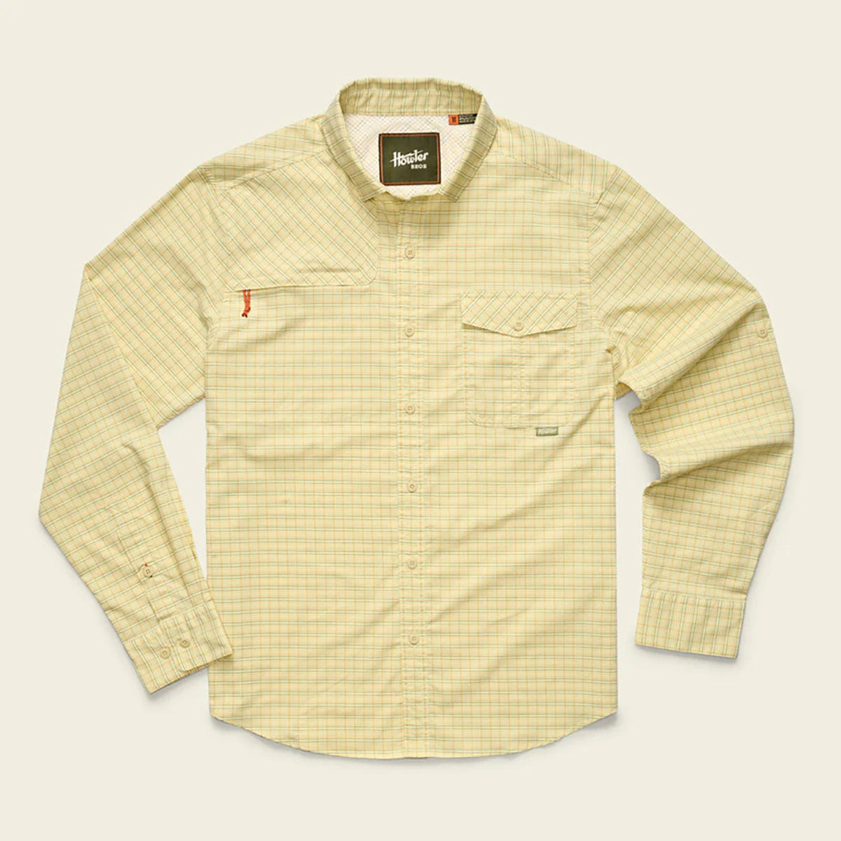 Howler Brothers Mens Matagorda Longsleeve Shirt Trader Plaid : Dawn
