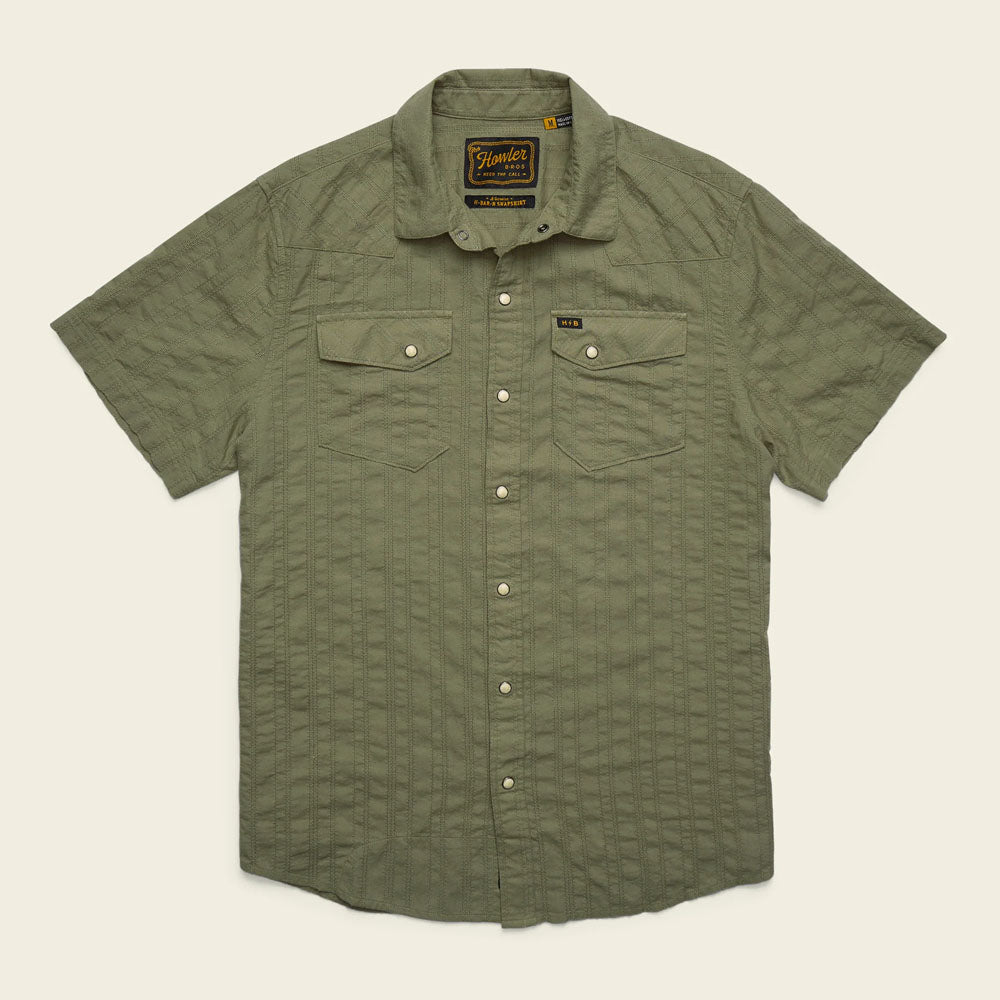Howler Brothers M H Bar B Snapshirt Eyelet tripe: Cadet / S