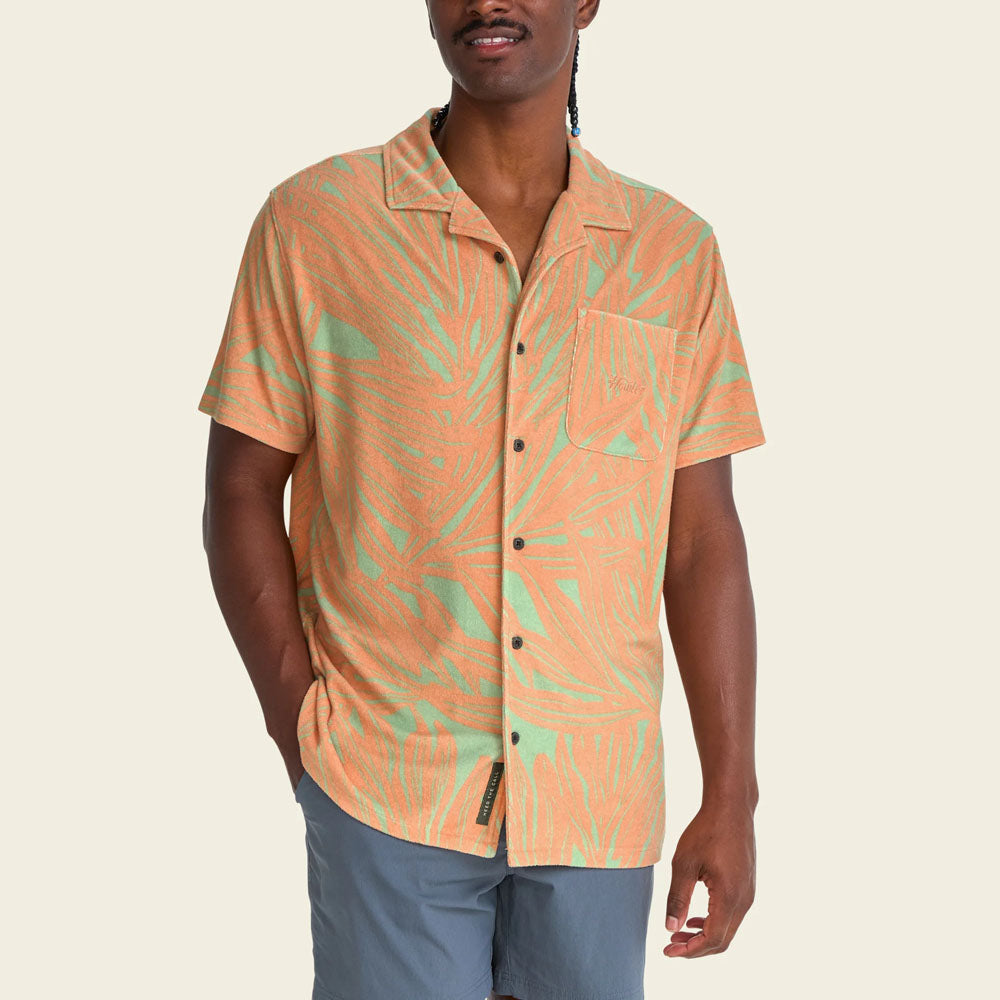 Howler Brothers Mens Terry Palapa Shirt Full Frondal: Dreamsicle