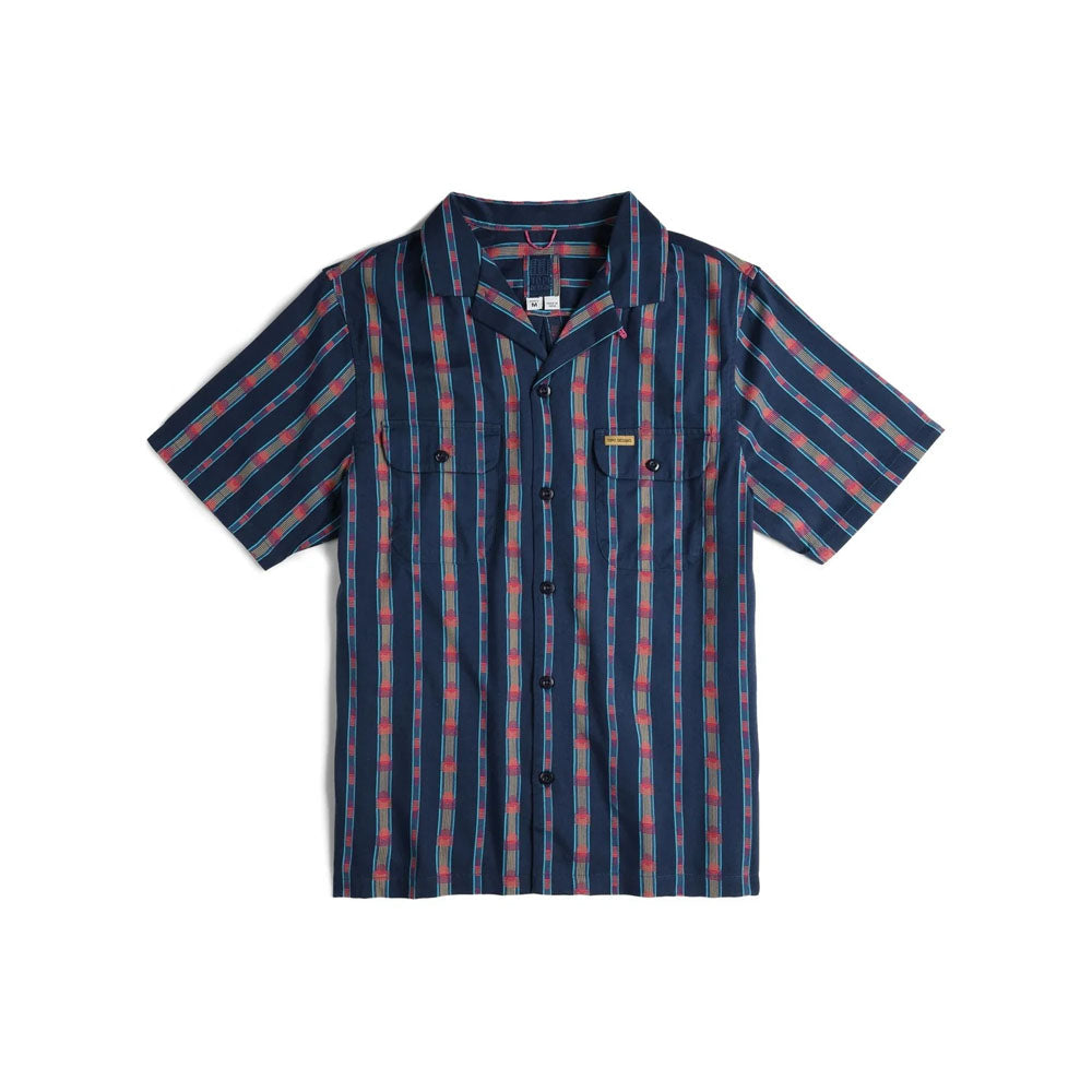Topo Designs Mens Daytripper Shirt Sunset Stripe idnight / M