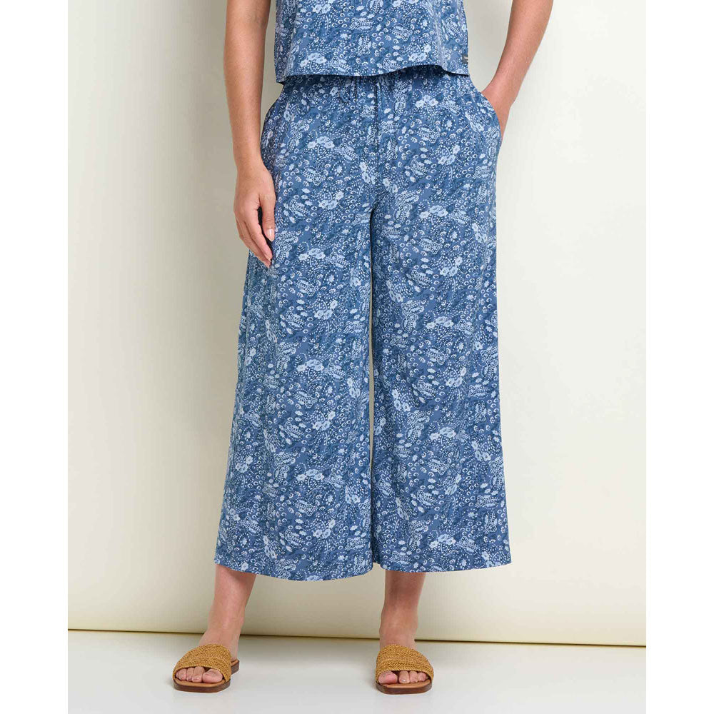 Toad&Co. Womens Sunkissed Wide Leg Crop Pant Canal Print