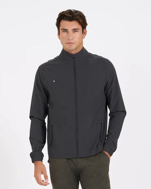 Vuori M Venture Track Jacket BKL Black Linen Texture