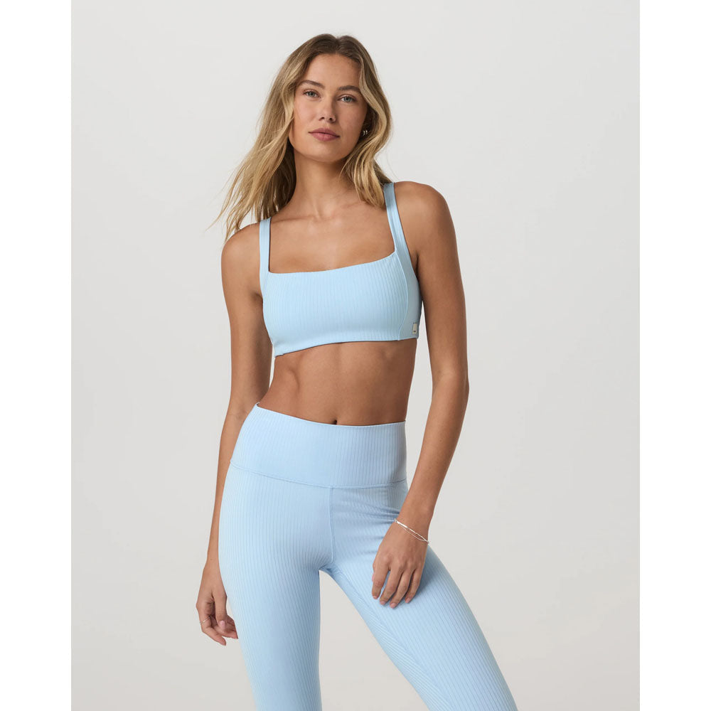 Vuori Womens Inversion Rib Bra Crystal Blue