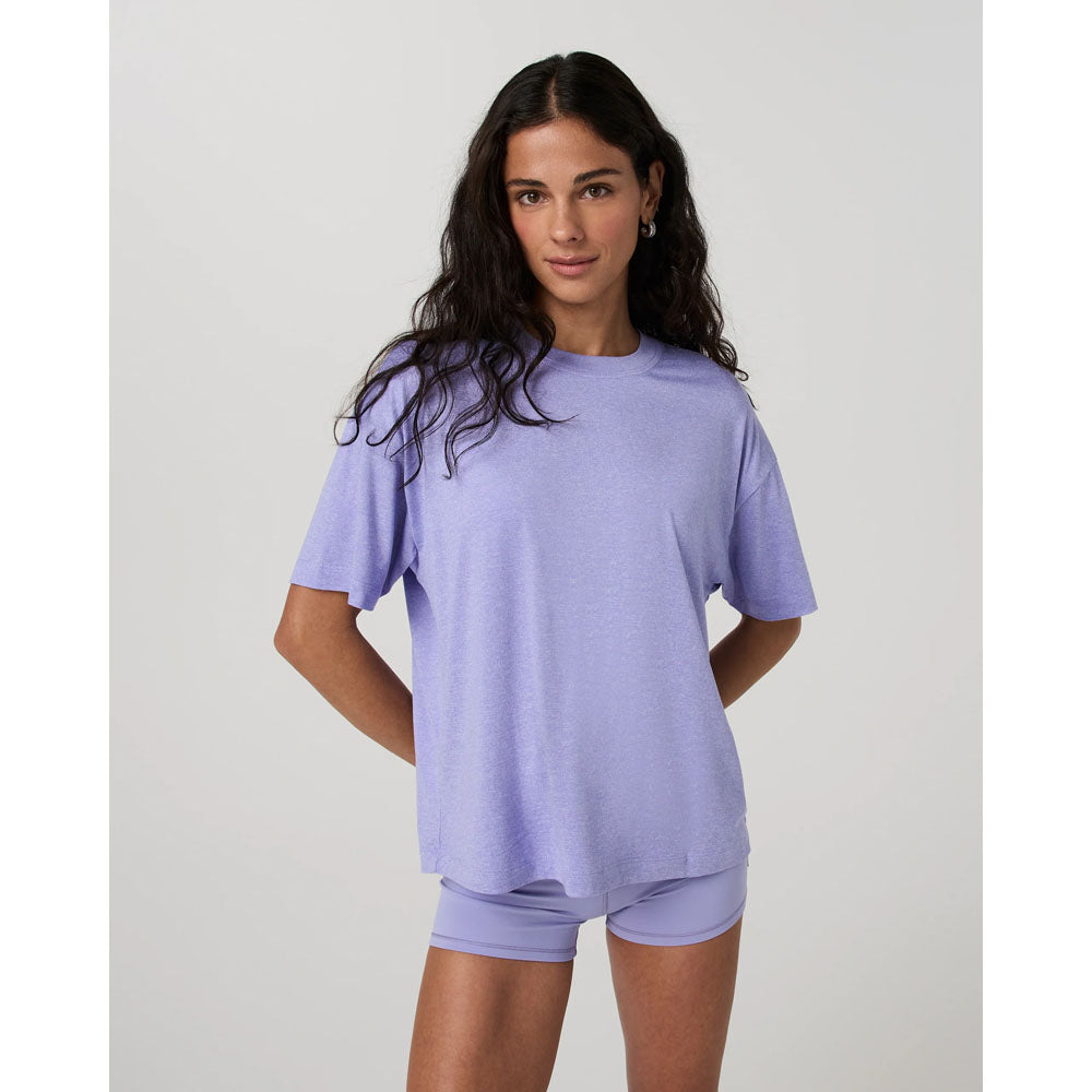 Vuori Womens Energy Tee Long Hyacinth Heather