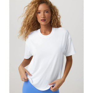 Vuori Womens Energy Tee Long White