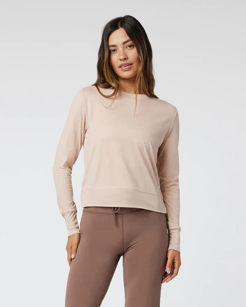 Vuori Womens Daydream Crew HRS Rosewater Heather