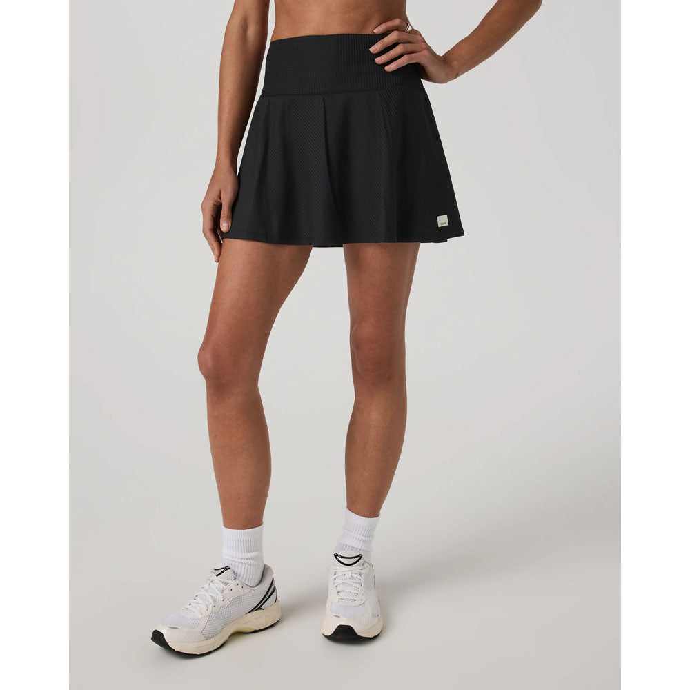 Vuori Womens Baseline Gingham Skirt Black