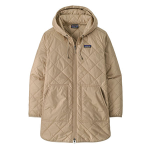 Patagonia Womens Diamond Quilted Parka Oar Tan
