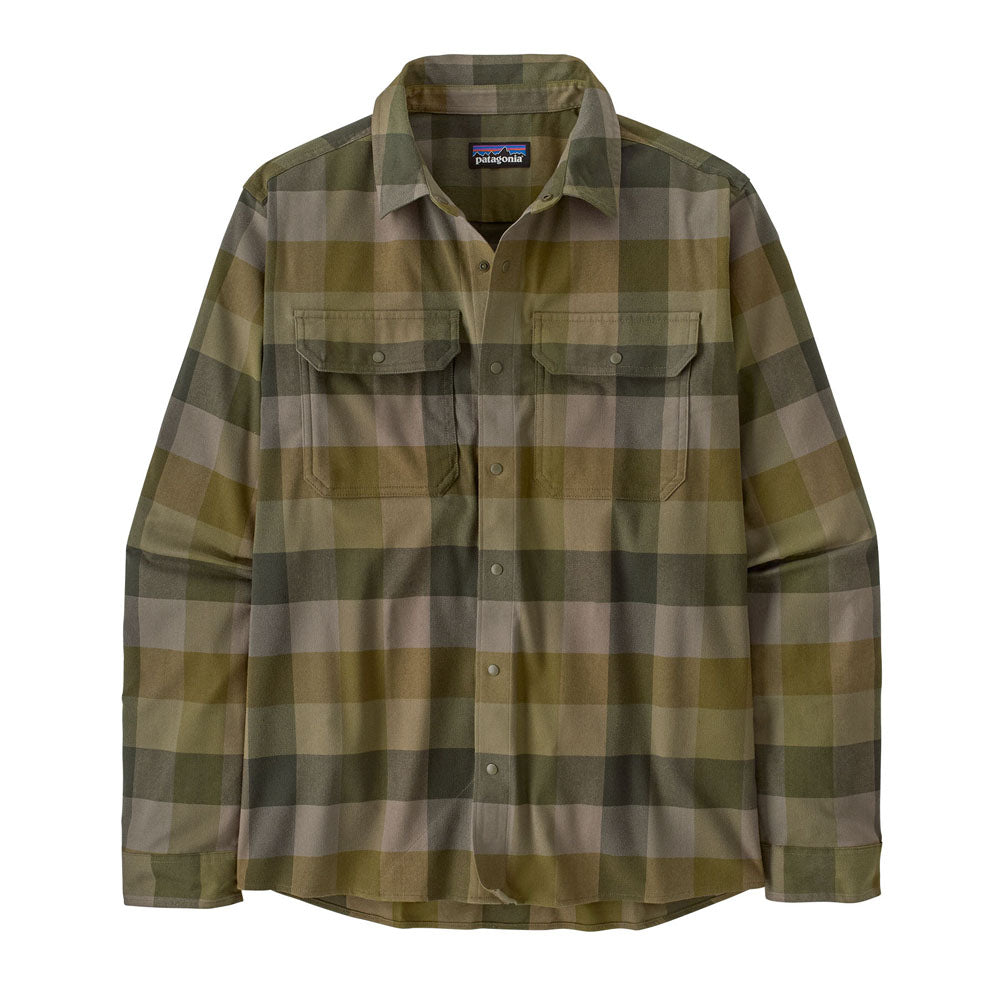 Patagonia Mens Canyonite Flannel Shirt Trail Rider: Pond Green