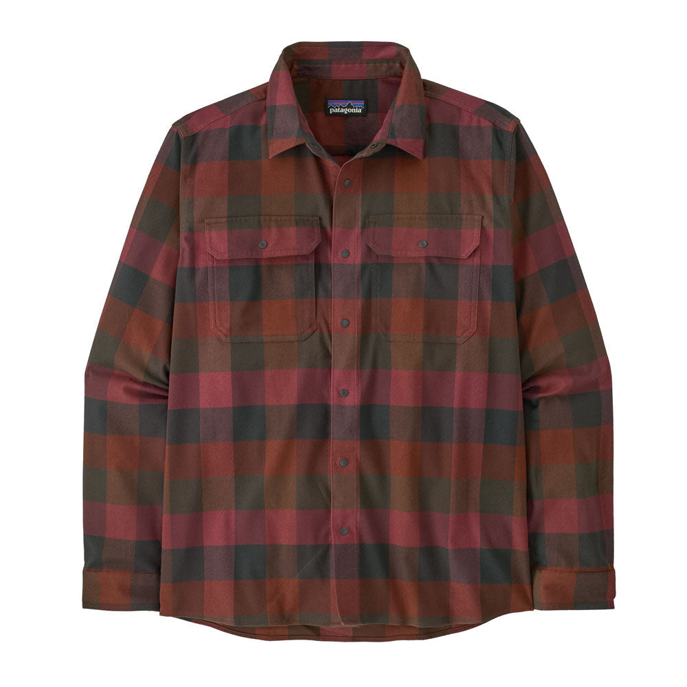 Patagonia Mens Canyonite Flannel Shirt Trail Rider: Sequoia Red