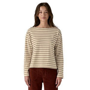 Patagonia Womens Long-Sleeved Mariner Top Boat tripe: Dried Vanilla / S