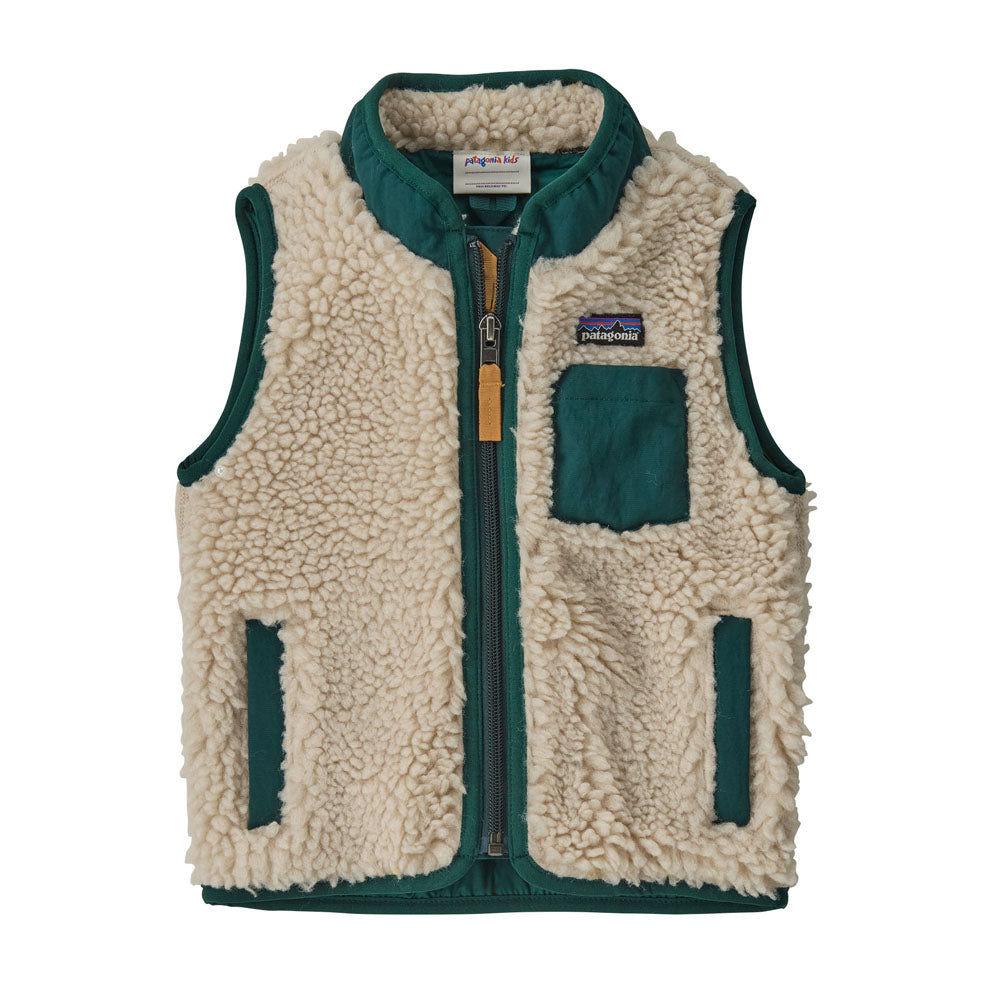 Patagonia Baby Retro-X Vest Natural w/Cascade Green