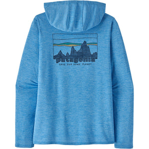 Patagonia Women's Capilene Cool Daily Graphic Hoody '73 Skyline: Vessel Blue X-Dye