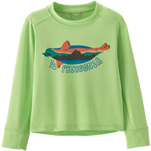 Patagonia Baby Long-Sleeved Capilene Silkweight UPF T-Shirt Flipper Fitz: Salamander Green