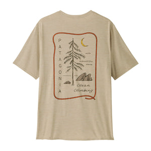 Patagonia Mens Capilene Cool Daily Graphic Shirt - Lands Clean Climb Roots: Pumice X-Dye