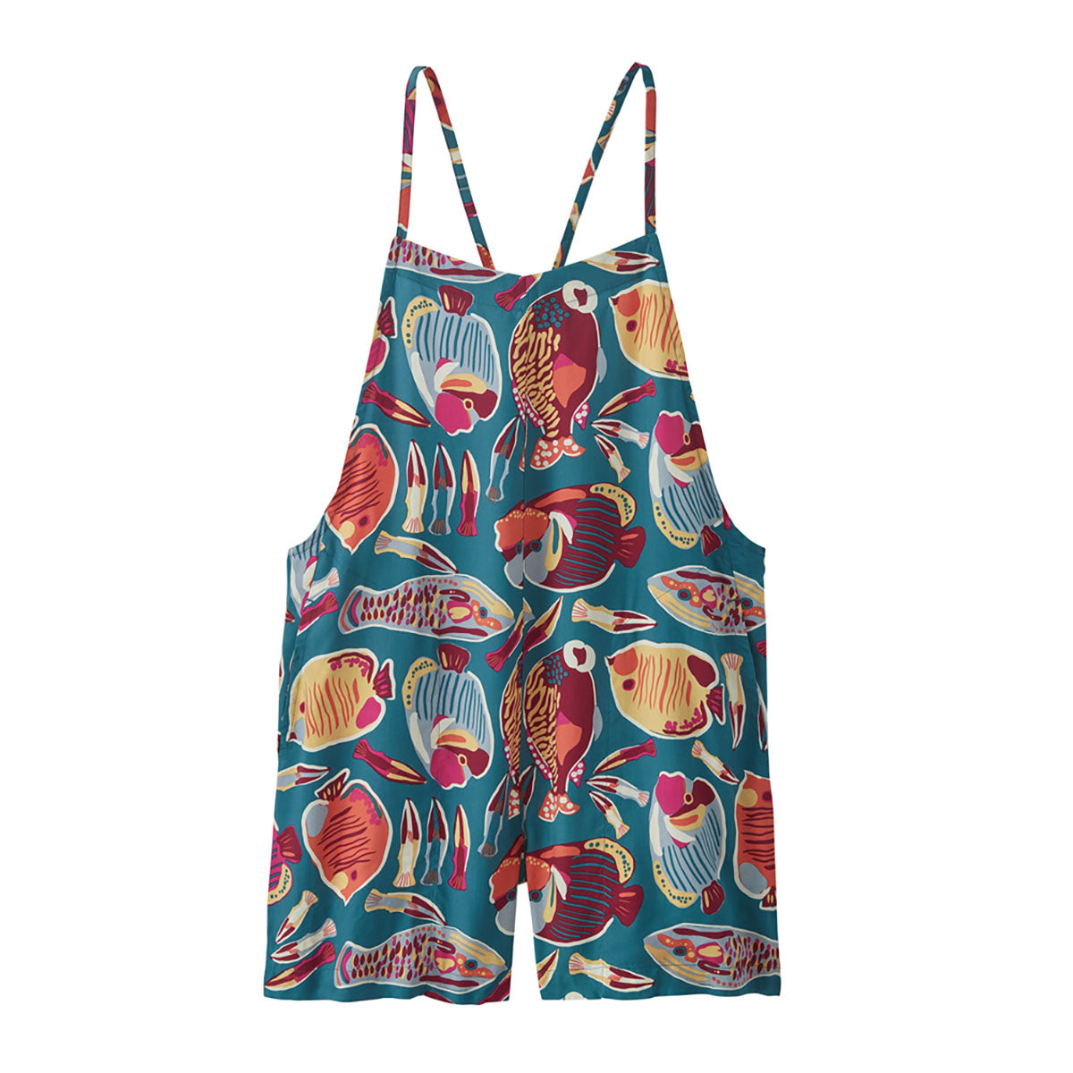 Patagonia Womens Tidal Threads Romper Wrasse: Wetland Blue