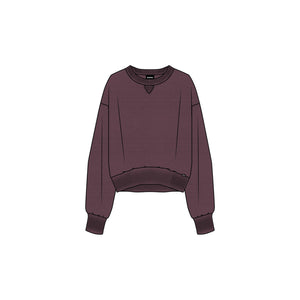 Prana W Cozy Up Crew Sweatshirt 500 Vino