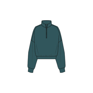 Prana W Shea Soft Relaxed Half Zip 401 Coast