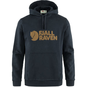 Mens Fjallraven Logo Hoodie Dark Navy