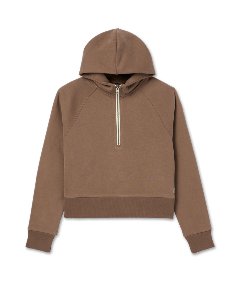 Vuori W Restore 1/2 Zip Hoodie SKB Smoke Blue