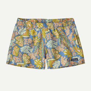 Patagonia Womens Barely Baggies Shorts - 2 1/2 in. FLRA Flourish: Abundant Blue