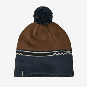Patagonia LW Powder Town Beanie SBLS Skyline Block: Shelter Brown