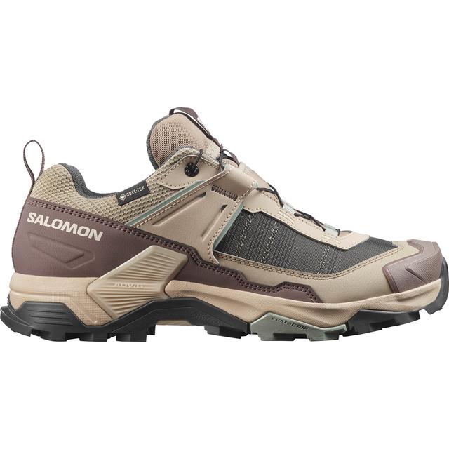 Salomon Womens X Ultra 5 Gore-Tex Desert Tan/White Pepper/Green Milieu