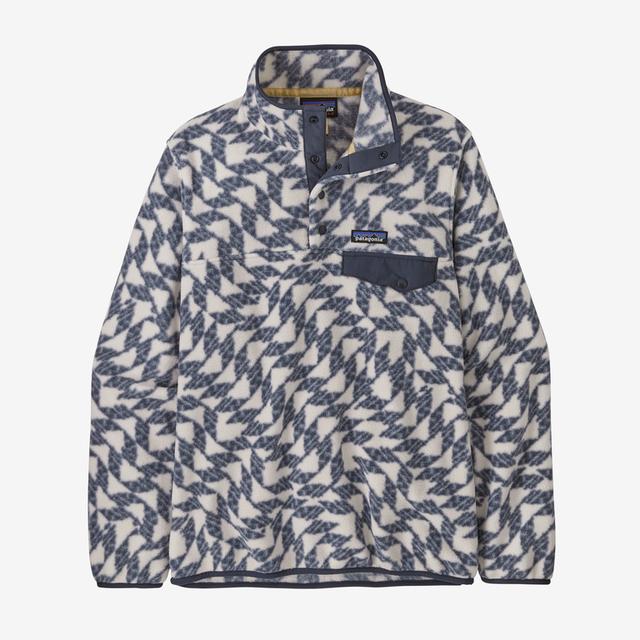 Patagonia Womens Lightweight Synchilla Snap-T Pullover SMD Smudge: Smolder Blue / S