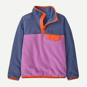 Patagonia Kids Lightweight Synchilla Snap-T Fleece Pullover BKPL Brisk Purple