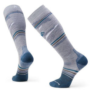 Smartwool Womens Snowboard Targeted Cushion Over The Calf Socks ight Gray / L