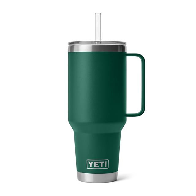 Yeti Rambler 42oz Straw Mug Black Forest Green