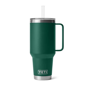 Yeti Rambler 42oz Straw Mug Black Forest Green