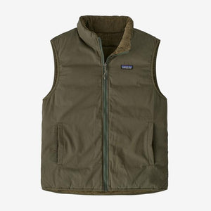 Patagonia M Reversible Cotton Down Vest BSNG Basin Green