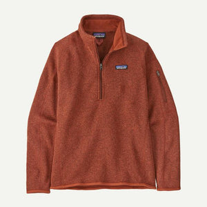 Patagonia Womens Better Sweater 1/4 Zip Burnished Red