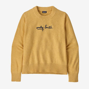 Patagonia Women's Recycled Wool Crewneck Sweater OETN Only Earth: Beeswax Tan