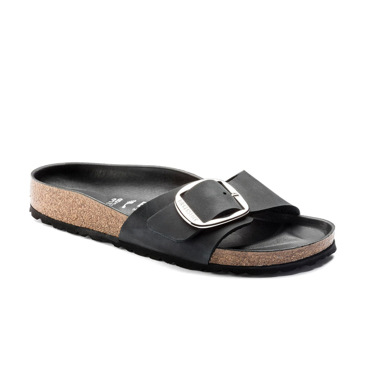 Birkenstock Madrid Big Buckle Oiled Leather - Narrow Black
