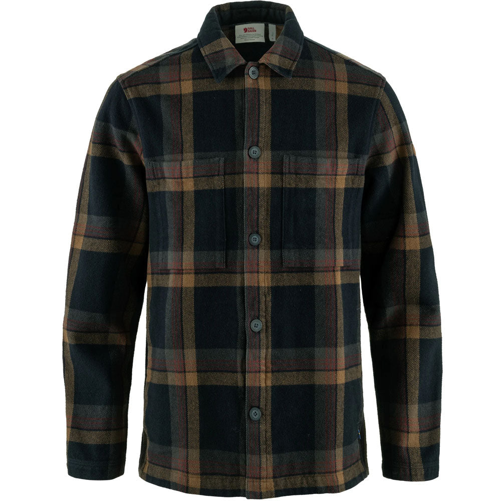 Fjallraven Men's Singi Flannel Overshirt Dark Navy-Wood Brown