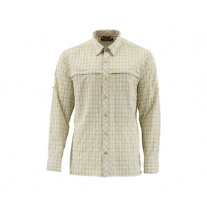 Simms Fishing Men's Stone Cold Fishing Long Sleeve Shirt Khaki Plaid