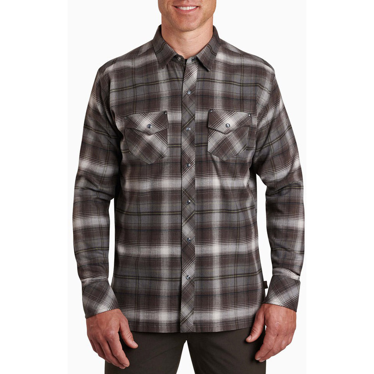 Kuhl Men's Lowdown Flannel Long Sleeve Raw Umber