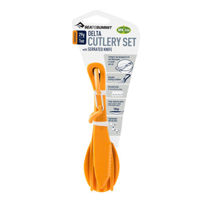 Sea to Summit Delta Cutlery Set Pindan Orange