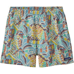 Patagonia Women's Funhoggers Cotton Shorts - 4" Thriving Planet: Lago Blue