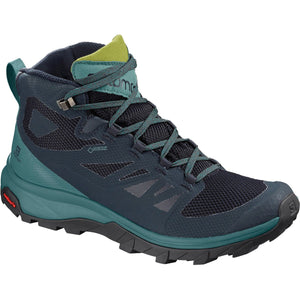 Salomon Women's OUTline Mid GTX Navy Blazer / Hydro / Guacamole